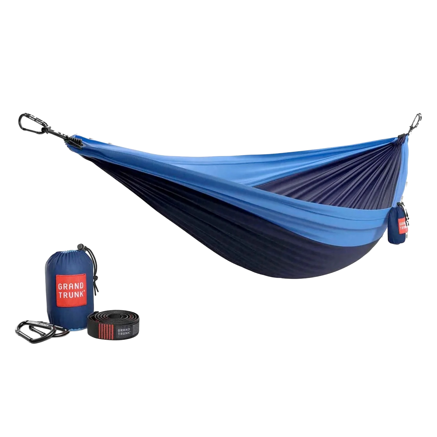 Grand Trunk Double Deluxe Hammock set up outdoors for relaxing and reading